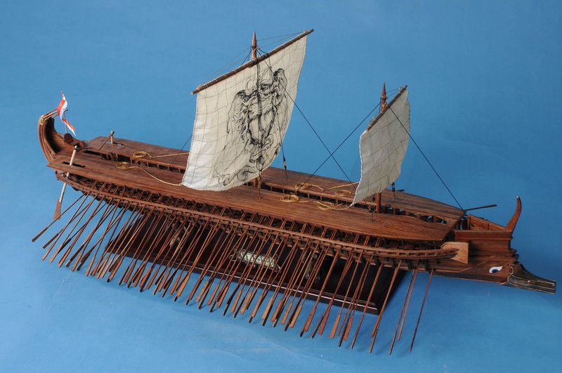 Ancient Greek Trireme Ship Model