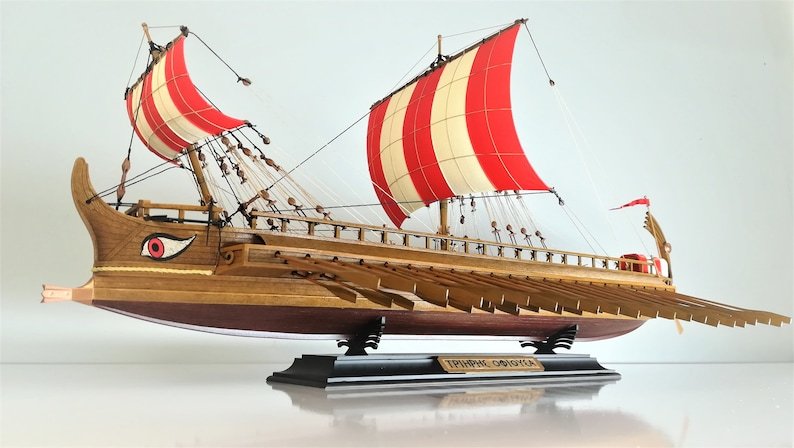Ancient Greek Trireme Ship Model