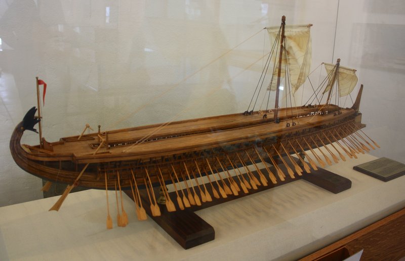 Ancient Greek Trireme Ship Model