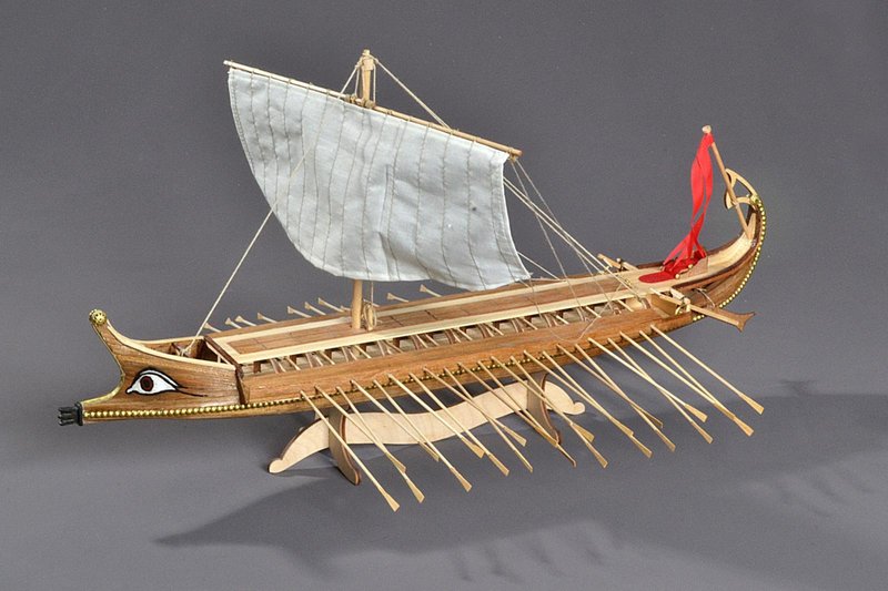 Ancient Greek Trireme Ship Model