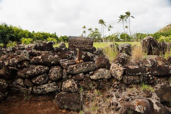 Ancient Hawaiian Heiau Temple Ruins