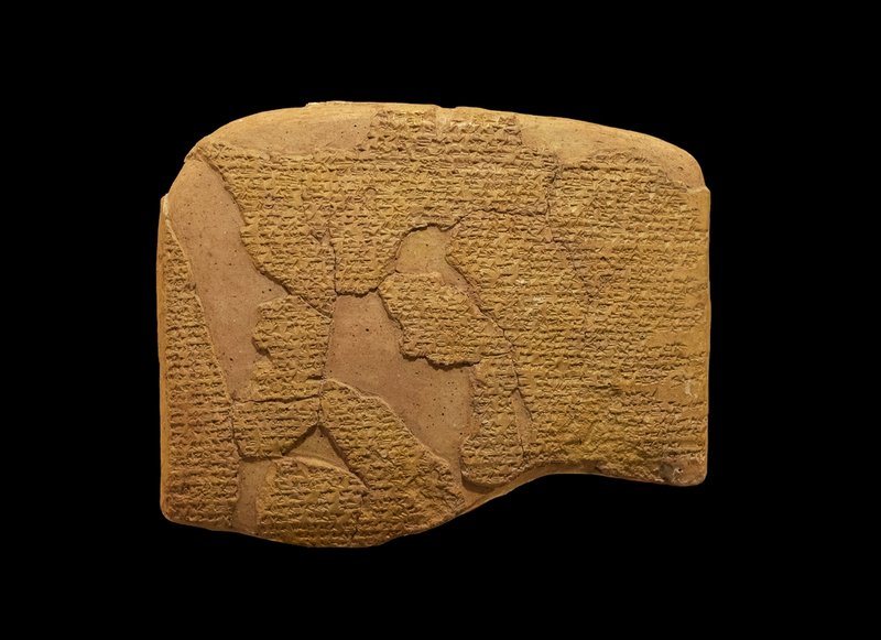 Ancient Hittite Cuneiform On Bronze Tablet