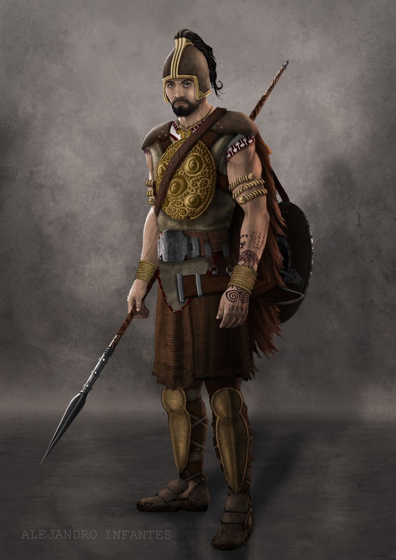Ancient Iberian Warrior Stele