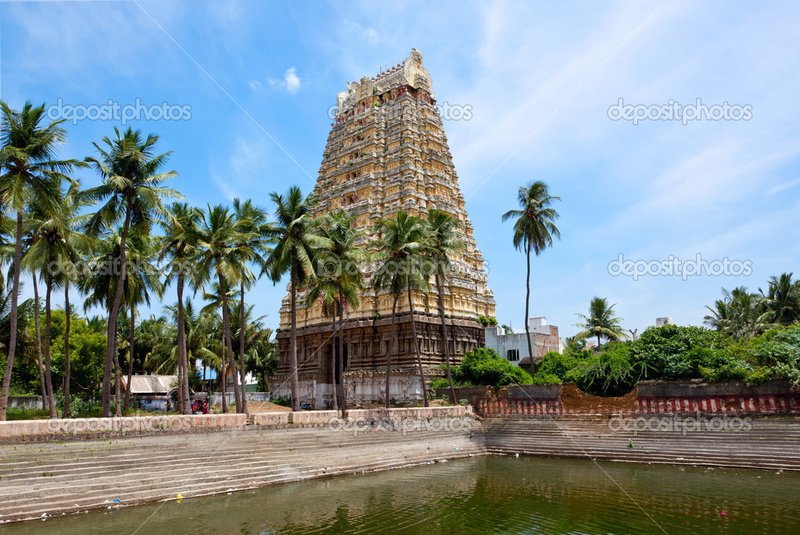 Ancient Indian Temple Gopura Towers