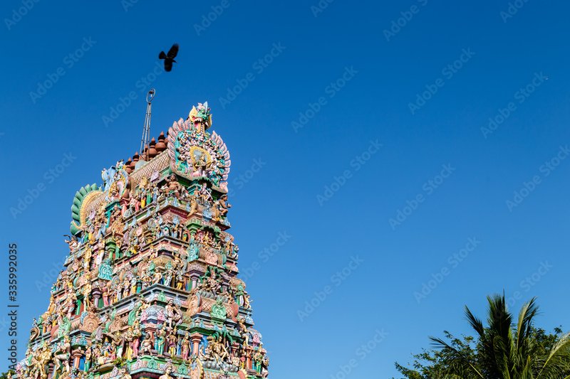 Ancient Indian Temple Gopura Towers