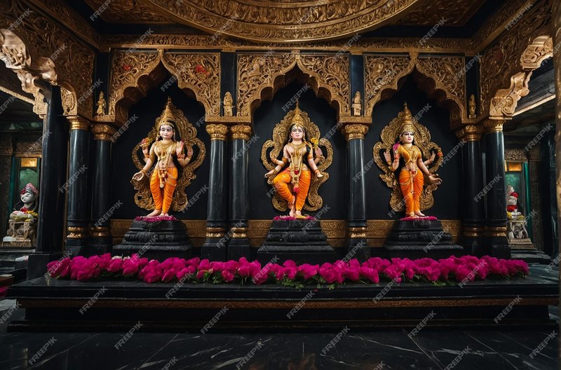 Ancient Indian Temple Gopura Towers