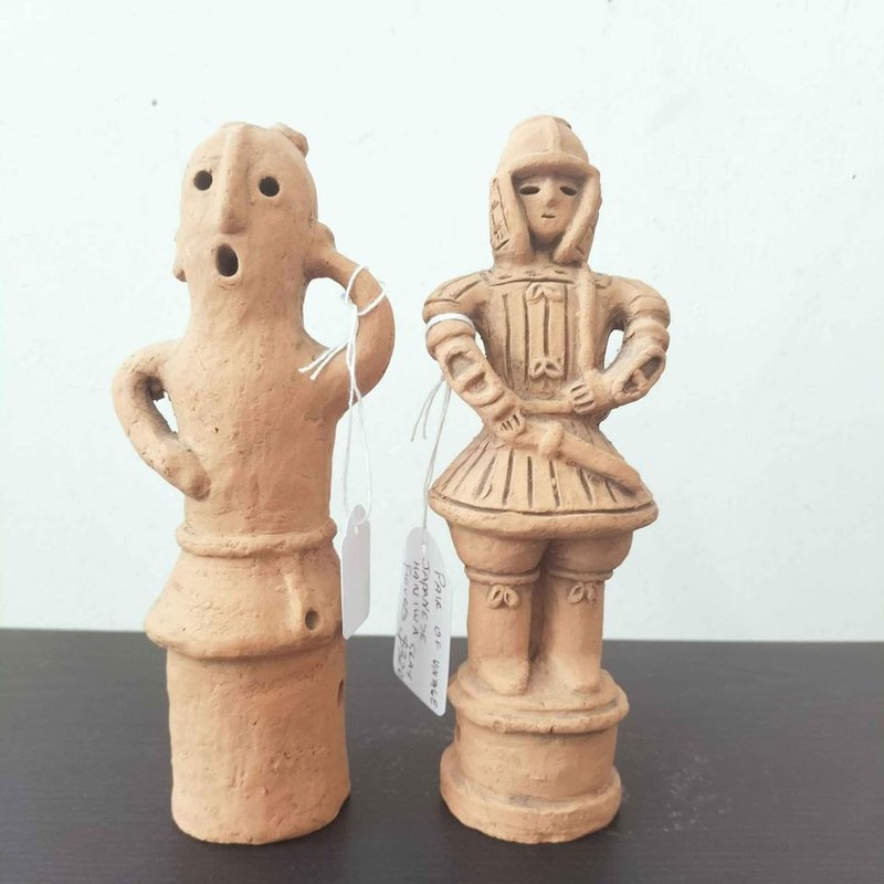 Ancient Japanese Haniwa Clay Figures