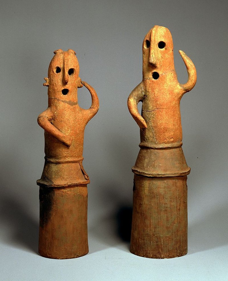 Ancient Japanese Haniwa Clay Figures