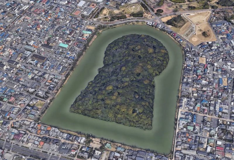 Ancient Japanese Kofun Tomb Keyhole