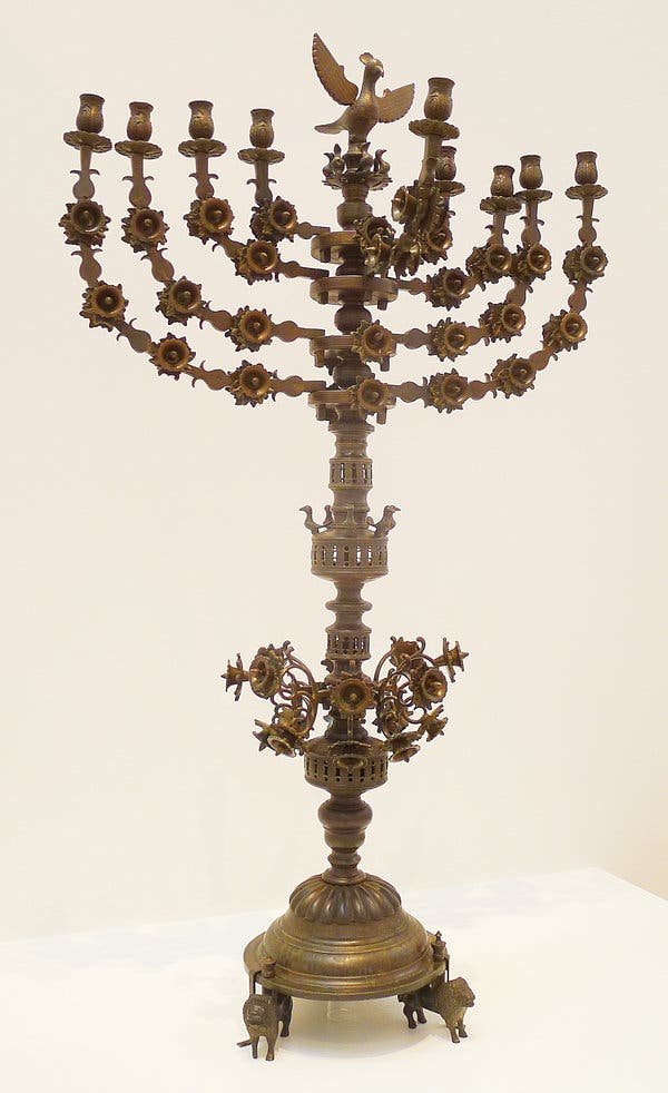 Ancient Jewish Menorah Carvings