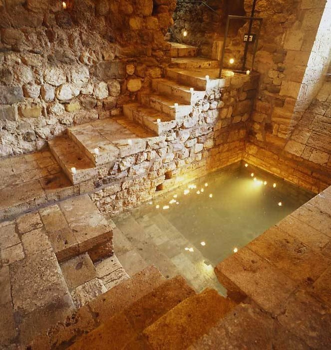 Ancient Jewish Mikveh Bath Ruins<span class=