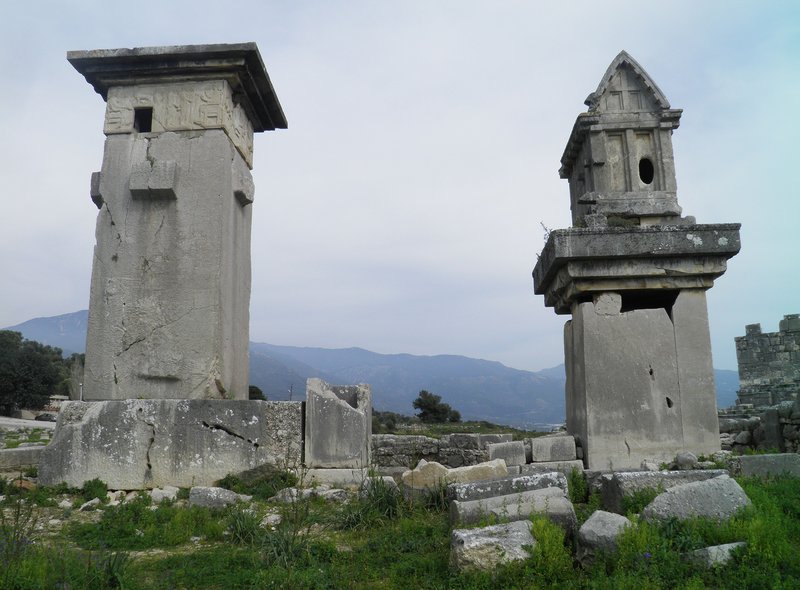 Ancient Lycia Sarcophagus Tombs<span class=