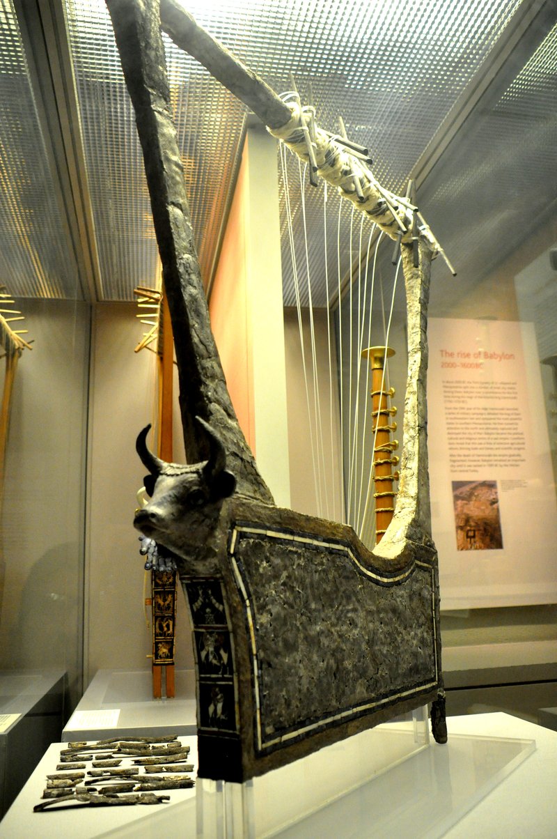 Ancient Lyre From Mesopotamia<span class=