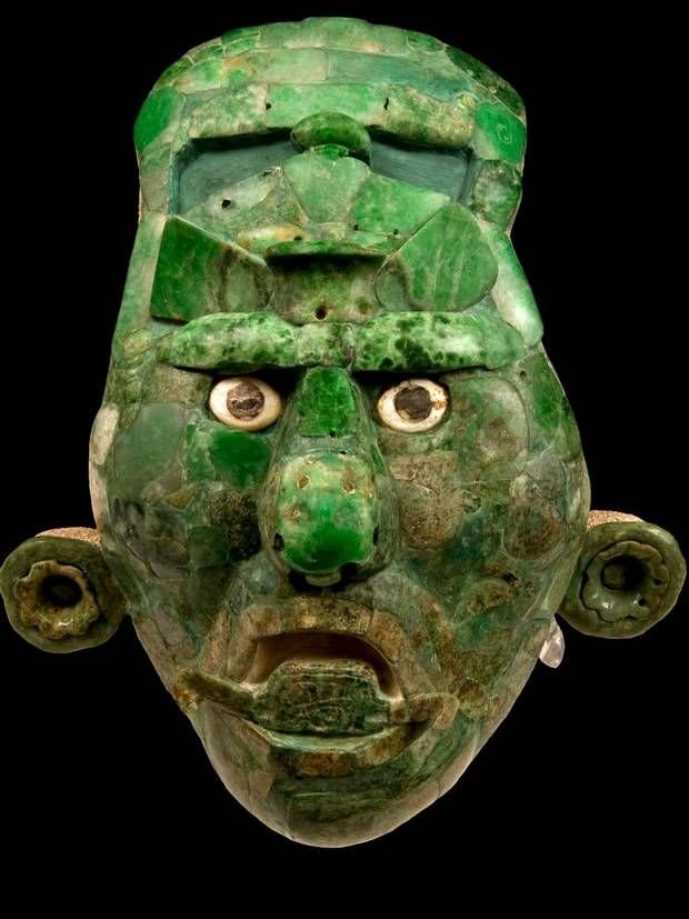 Ancient Mayan Jade Mask<span class=