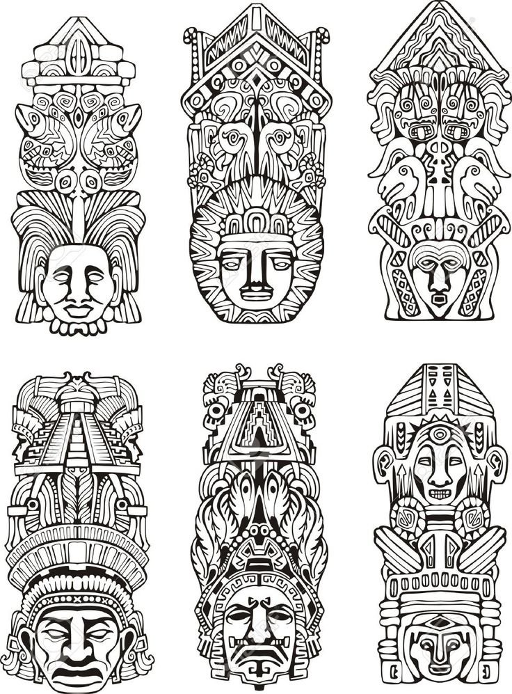 Ancient Mesoamerican Codex Illustrations