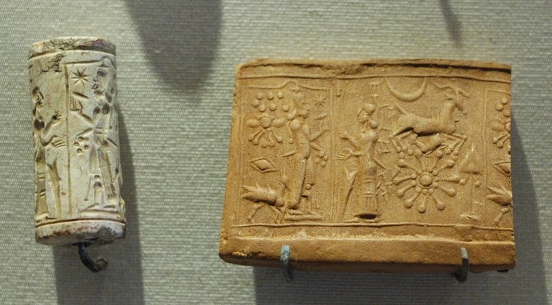 Ancient Mesopotamian Seal Cylinder Scene