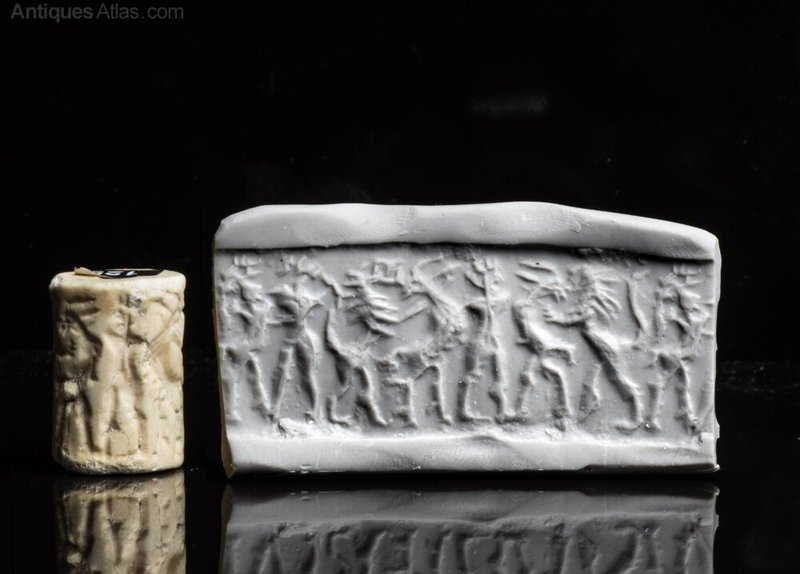 Ancient Mesopotamian Seal Cylinder Scene
