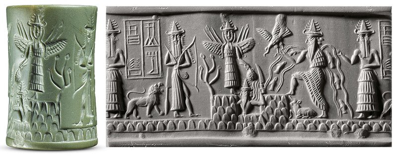 Ancient Mesopotamian Seal Cylinder Scene