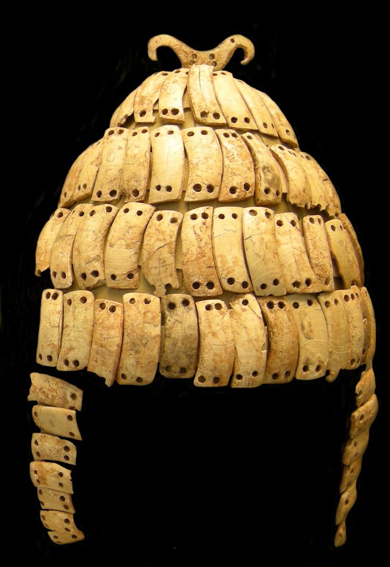 Ancient Mycenaean Boar Tusk Helmet
