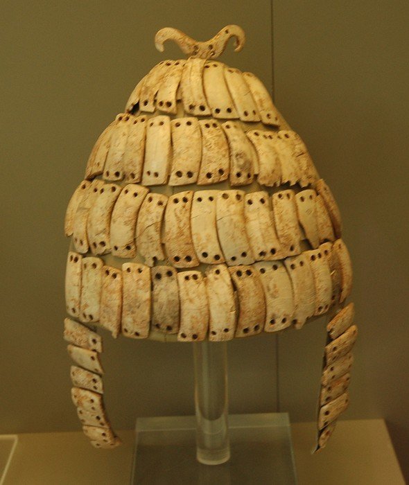 Ancient Mycenaean Boar Tusk Helmet