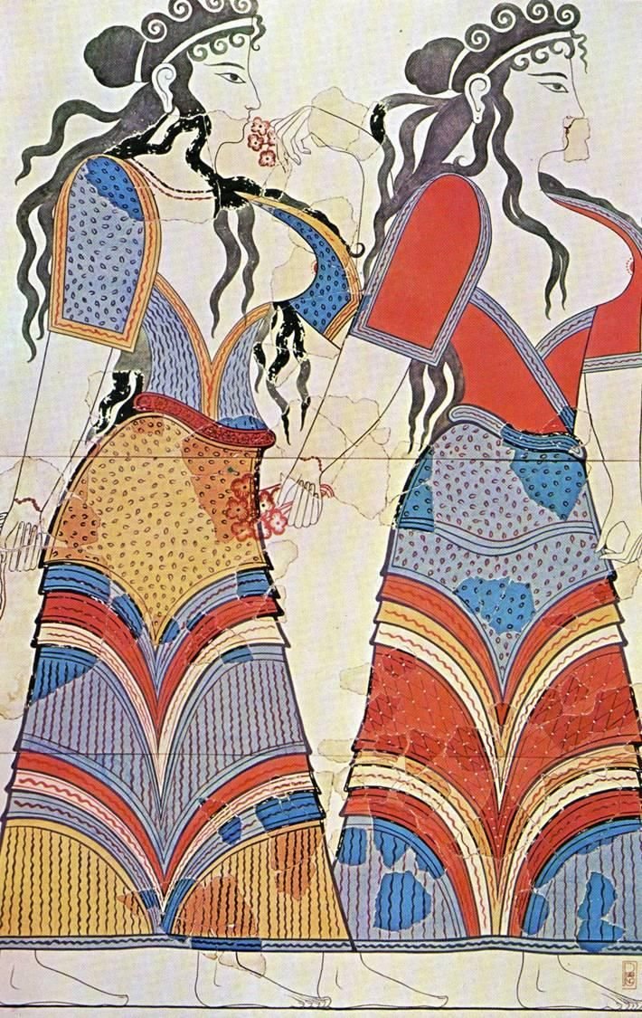Ancient Mycenaean Fresco Of Processions
