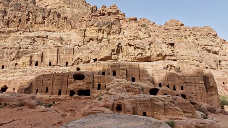 Ancient Nabataean House Facade In Petra