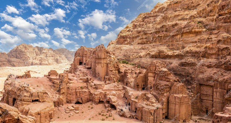 Ancient Nabataean House Facade In Petra