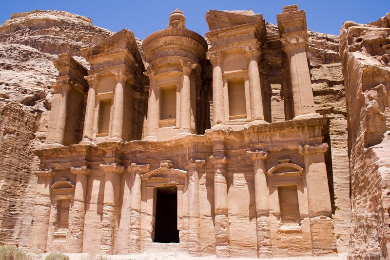 Ancient Nabataean House Facade In Petra