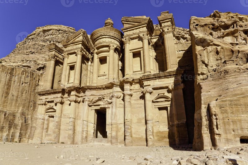 Ancient Nabataean House Facade In Petra