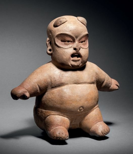 Ancient Olmec Baby-Faced Figurines