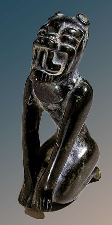 Ancient Olmec Jaguar Transformation Figures