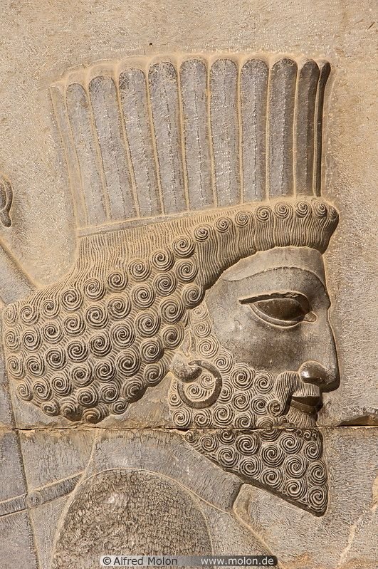 Ancient Persian Bas-Reliefs At Persepolis