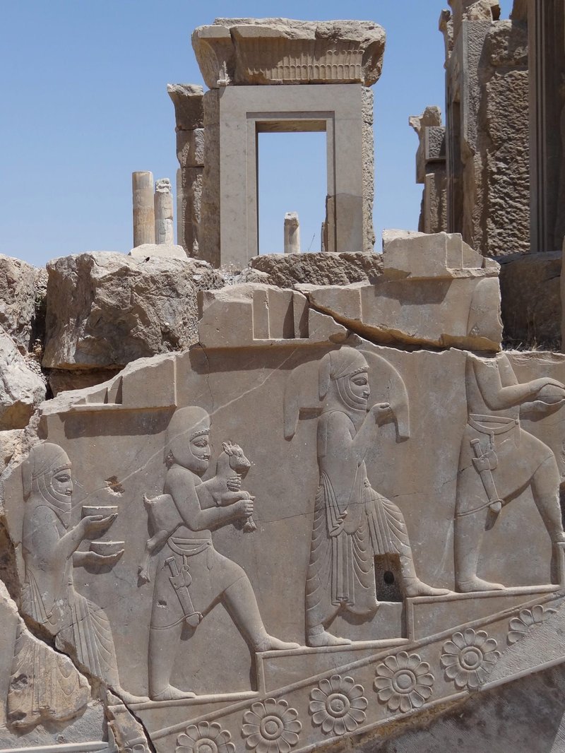 Ancient Persian Bas-Reliefs At Persepolis