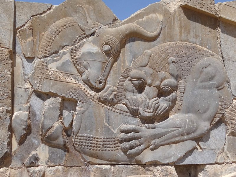 Ancient Persian Bas-Reliefs At Persepolis