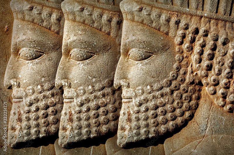 Ancient Persian Bas-Reliefs At Persepolis<span class=