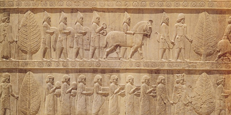 Ancient Persian Reliefs Of Royal Processions