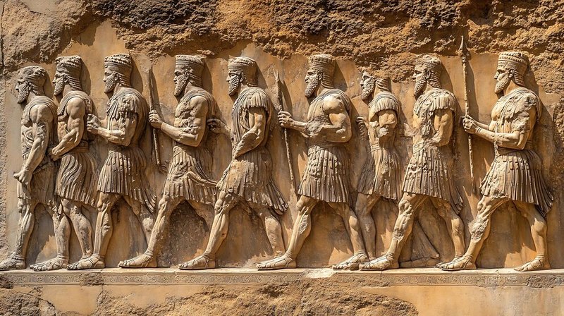 Ancient Persian Reliefs Of Royal Processions