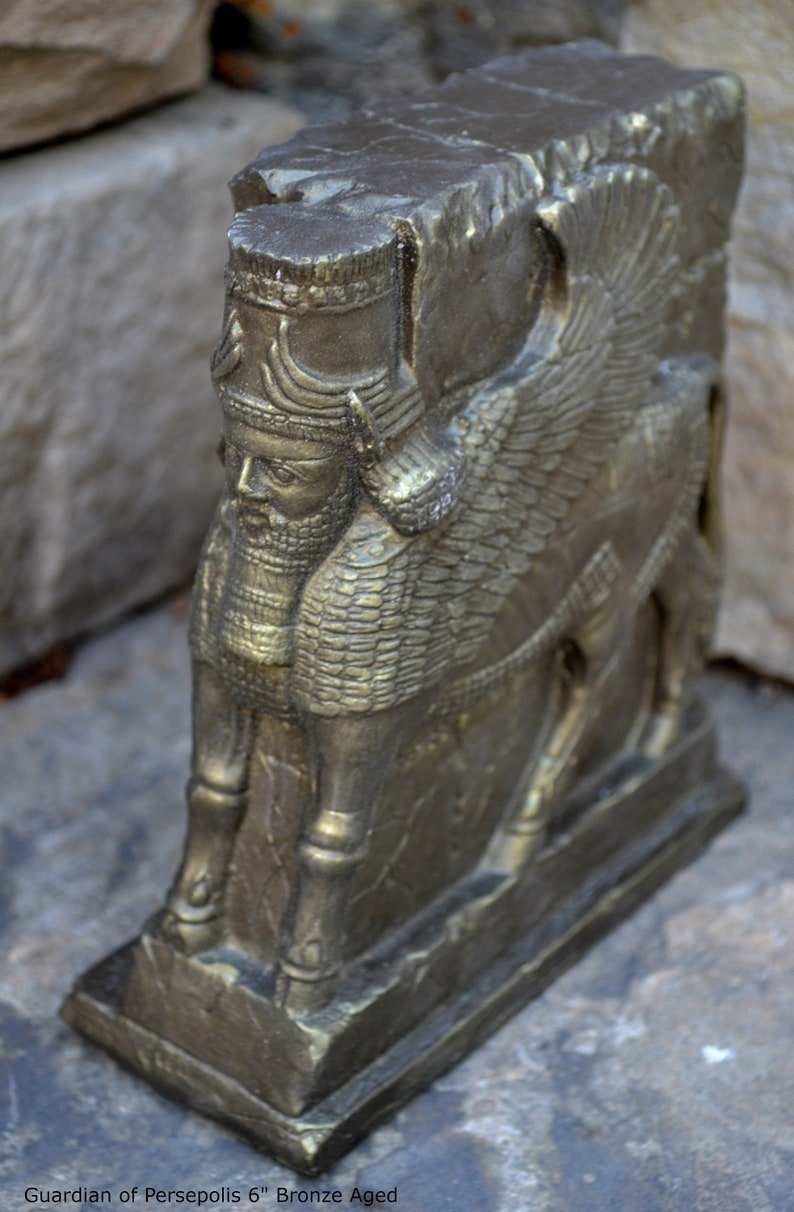 Ancient Persian Winged Bull Guardians