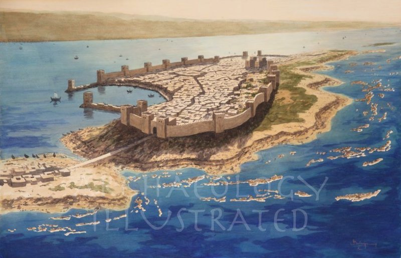 Ancient Phoenician Harbor At Tyre