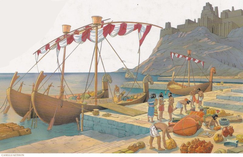 Ancient Phoenician Harbor At Tyre