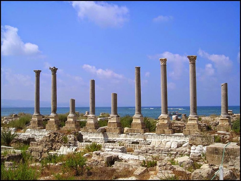 Ancient Phoenician Harbor At Tyre