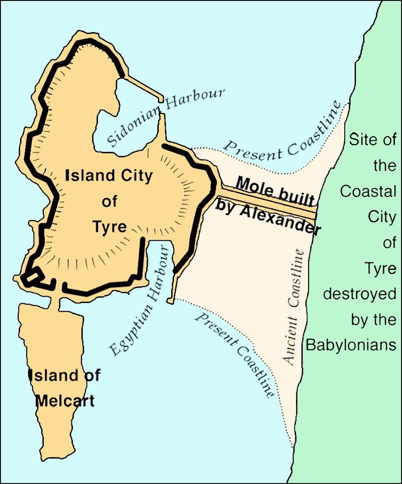 Ancient Phoenician Harbor At Tyre