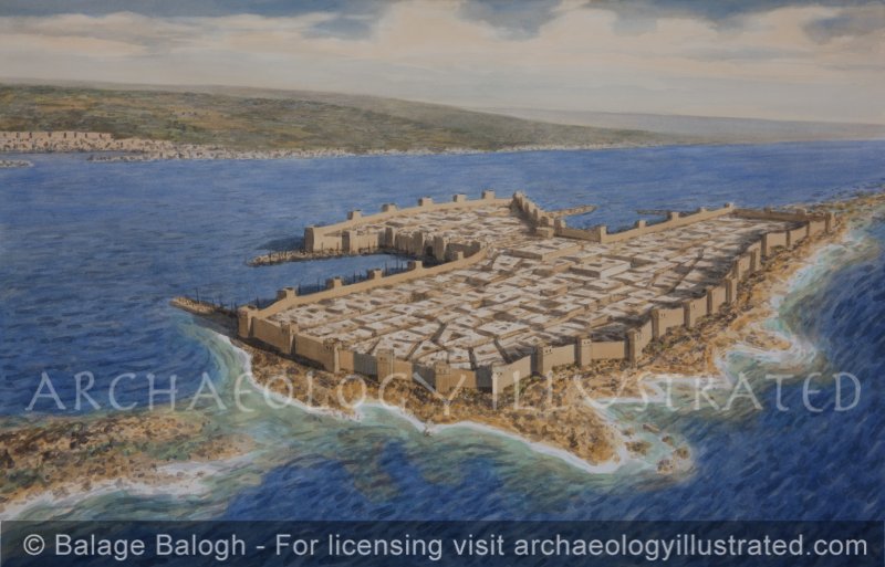 Ancient Phoenician Harbor At Tyre