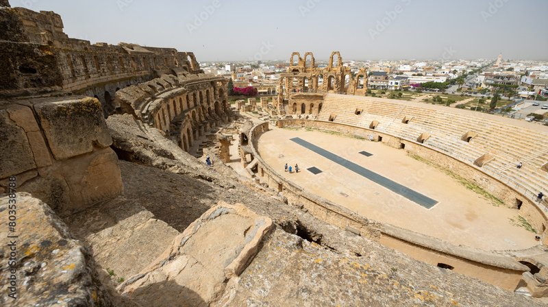 Ancient Roman Amphitheater Seating Tiers