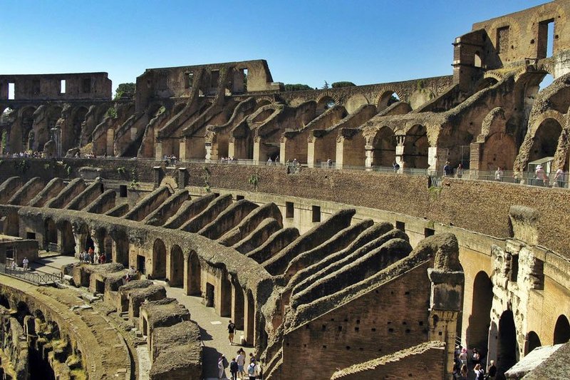 Ancient Roman Amphitheater Seating Tiers