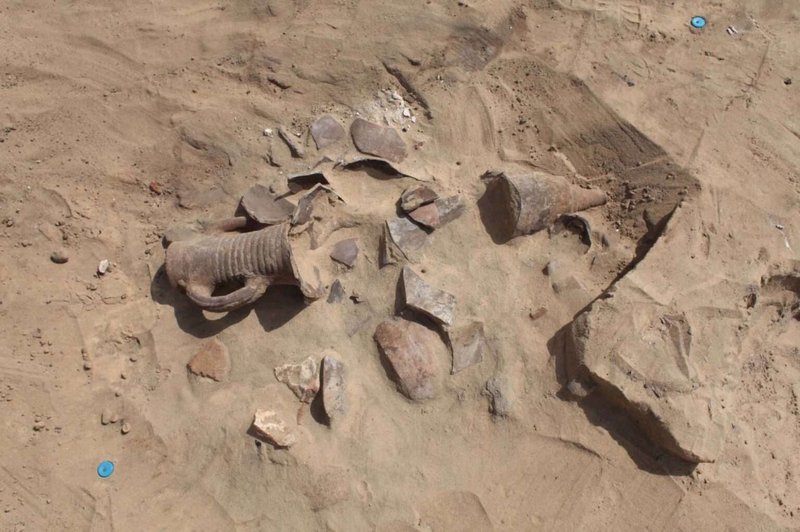 Ancient Roman Amphorae At Seaport Ruins