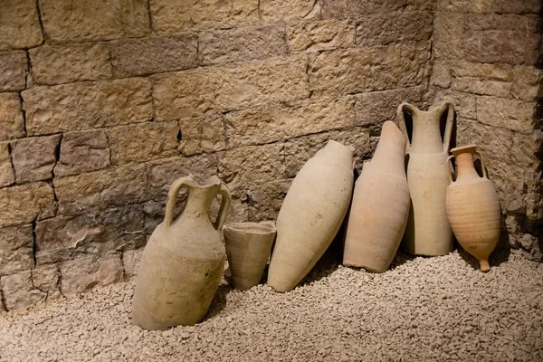 Ancient Roman Amphorae At Seaport Ruins<span class=