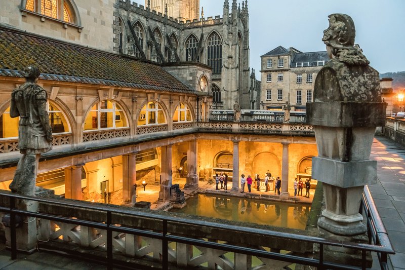 Ancient Roman Bath Complex At Bath, Uk