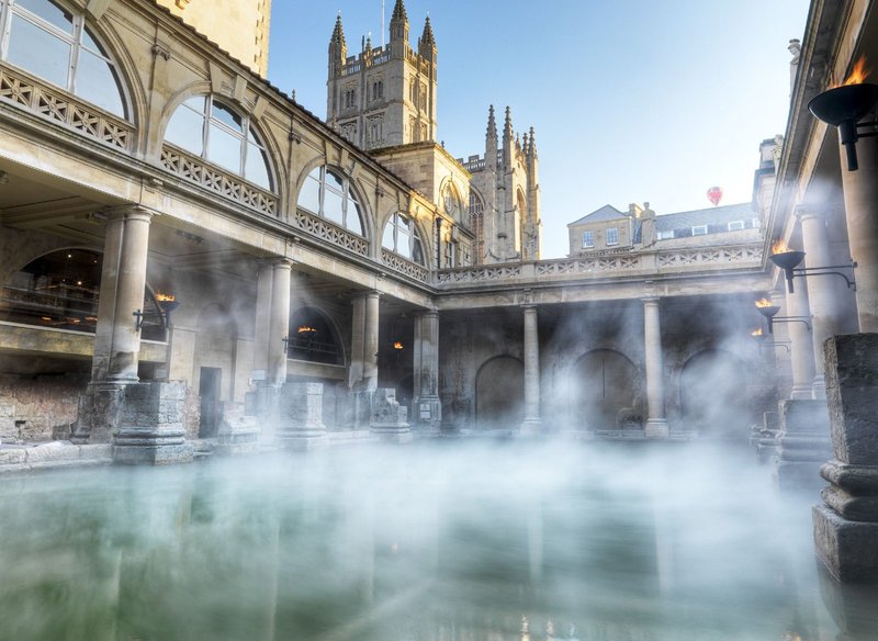 Ancient Roman Bath Complex At Bath, Uk