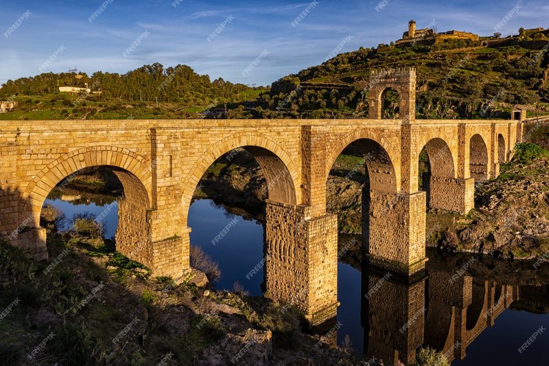Ancient Roman Bridge At Alcántara<span class=